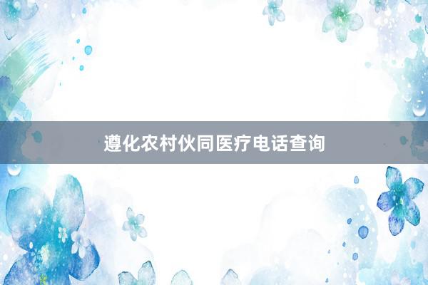 遵化农村伙同医疗电话查询